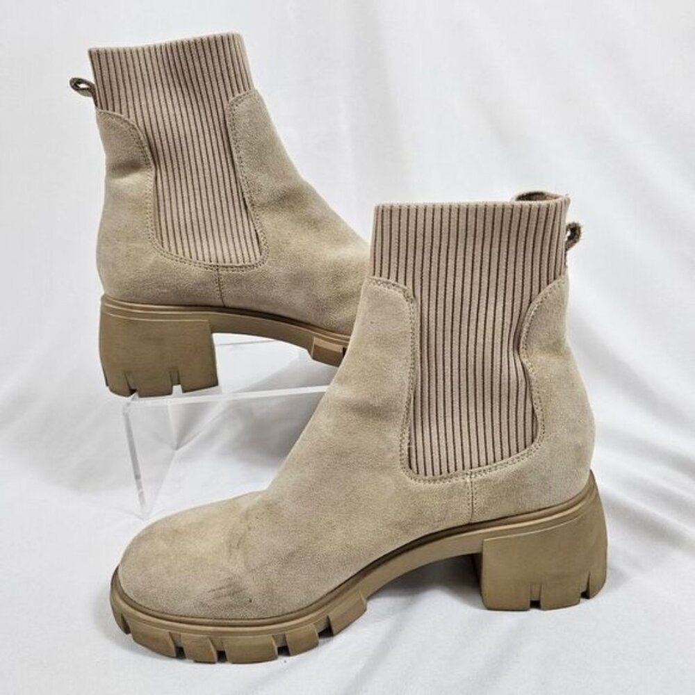 Steve Madden Hayle Boots In Sand Suede - Size 11